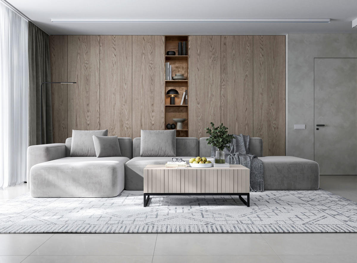 COUCHTISCH Elpis Kaschmir matt Glamour 110 cm - Kaschmir, Holzwerkstoff (54/110/39cm) - Meble Lindner