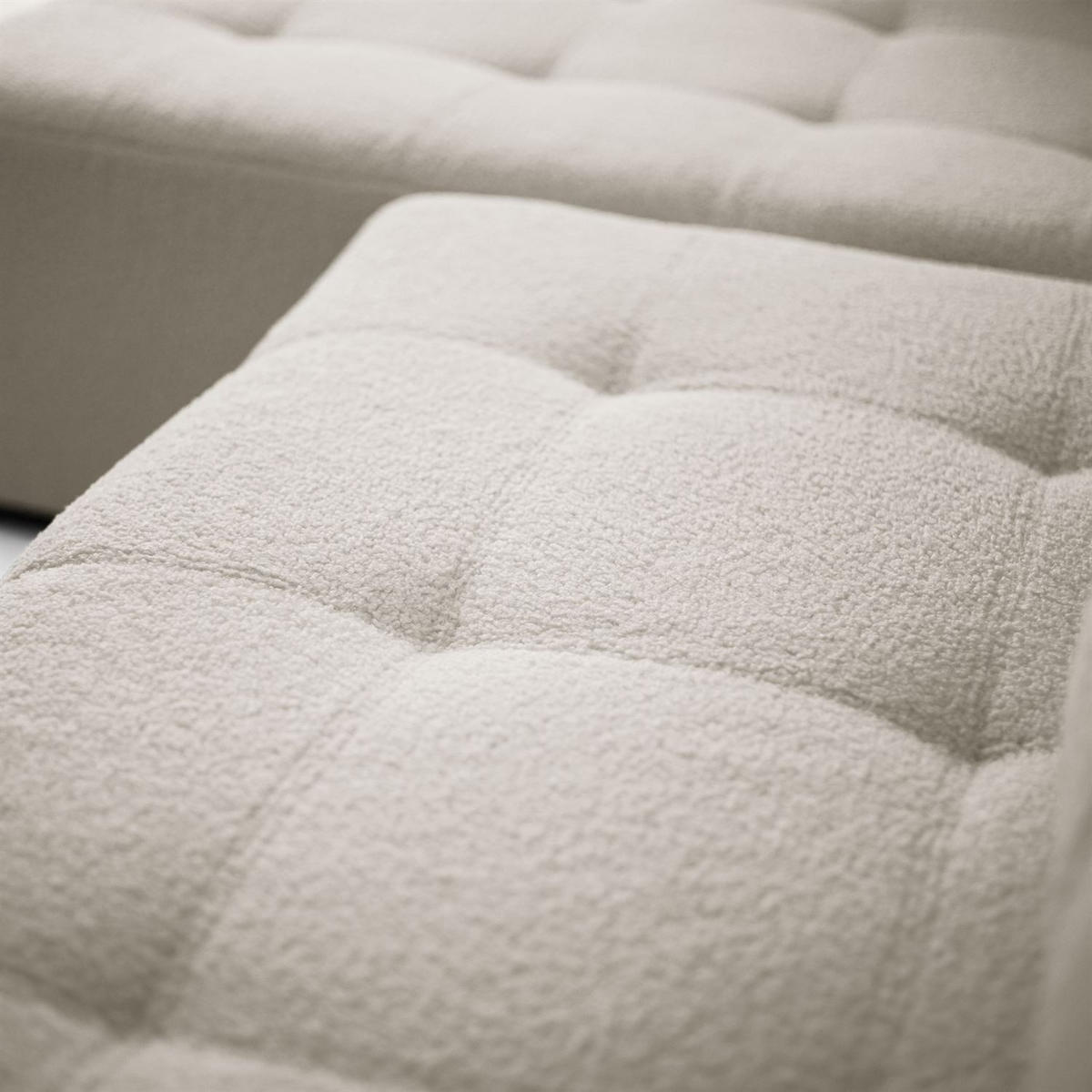 ECKSOFA ASTON mit Schlaffunktion und Bettkasten - Ecru, Textil (261/143cm) - Lookway