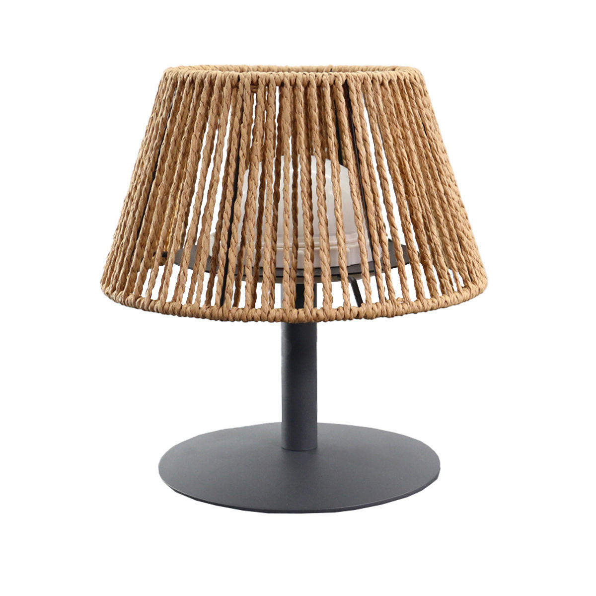TISCHLAMPE STANDY MINI beige - Beige, Naturmaterialien (20/20/22cm) - Lumisky