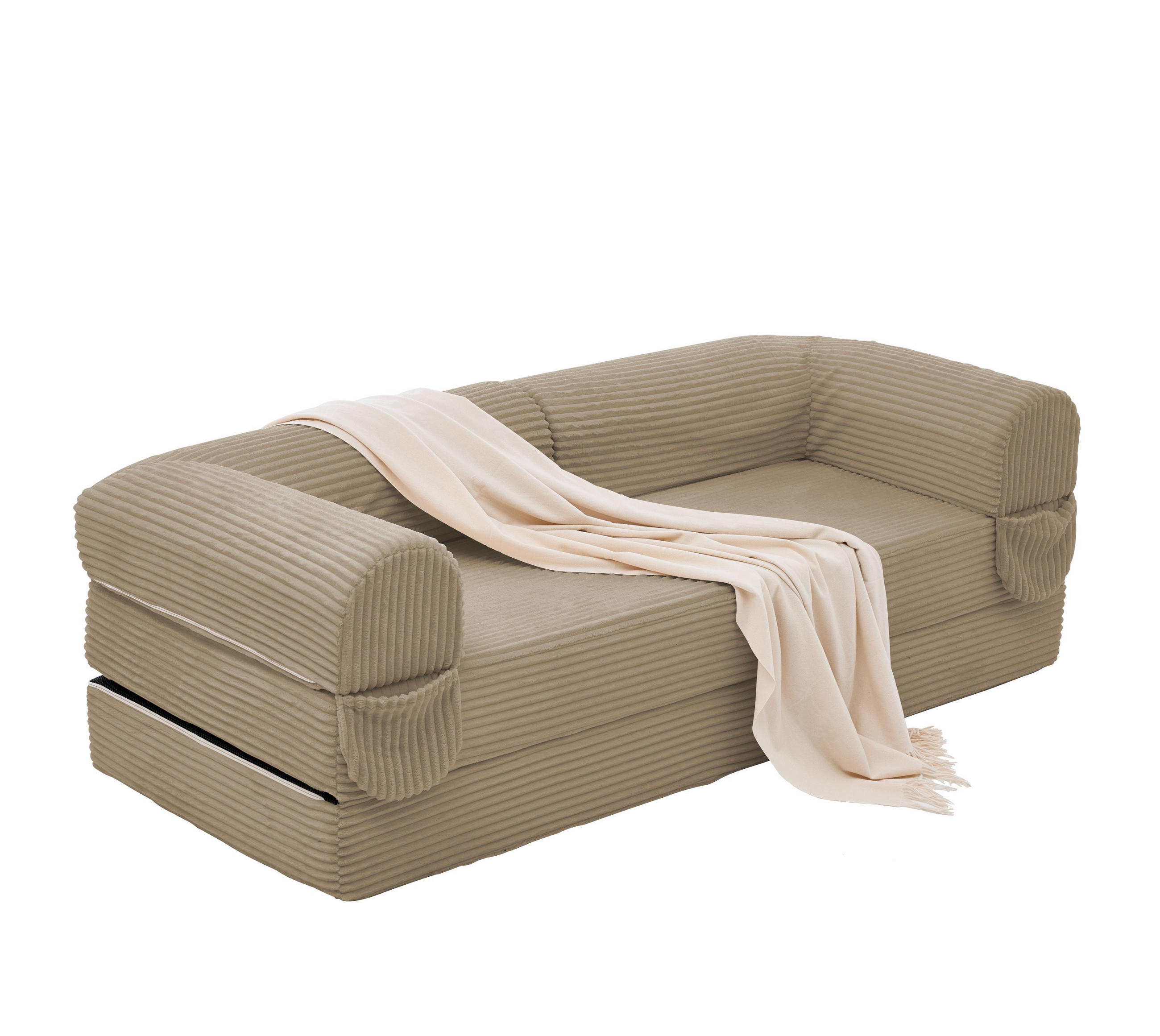 SCHLAFSOFA DE-35181 2-in-1 umwandelbar Braun - Braun, Textil (78/65/190cm) - ComfortXL