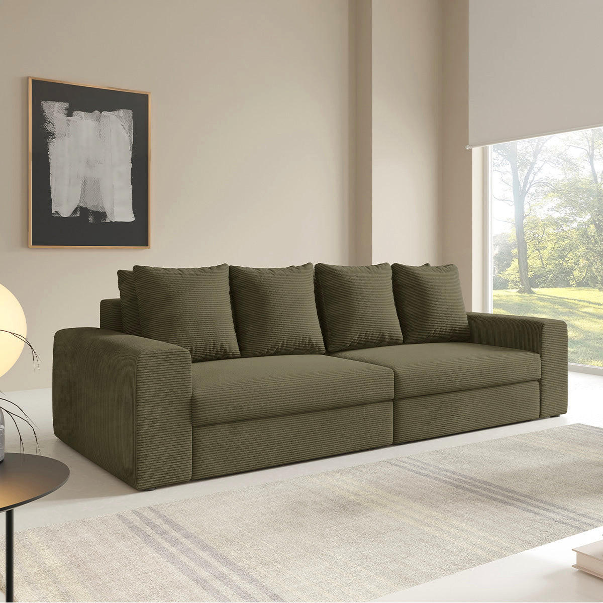 SOFA Paola 3 Sitzplätze Grün - Grün, Holz (272/86/120cm) - Petits-meubles