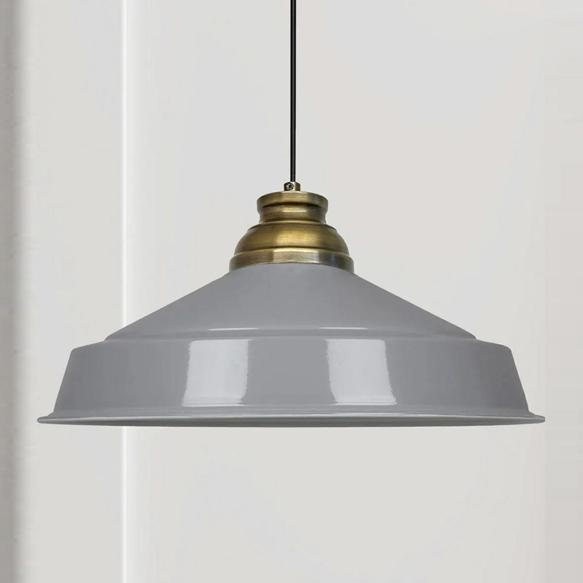 PENDELLEUCHTE Noir - Grau, Metall (40/40/21cm) - Bamyum