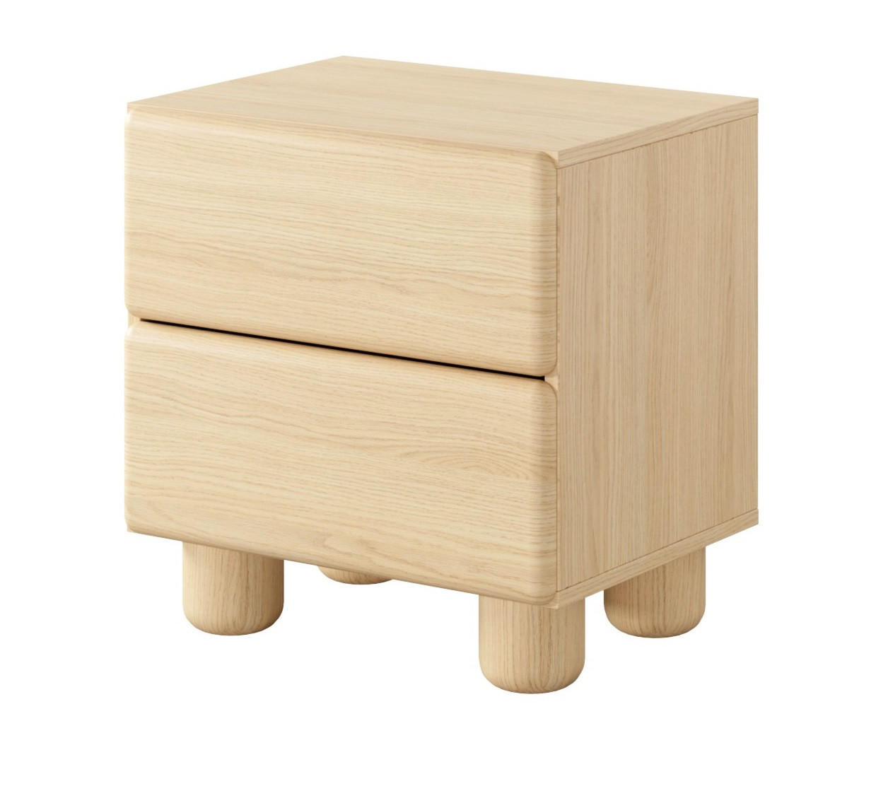 NACHTTISCH 50 cm Bloom, 2 Schubladen, Holz, Eiche Vicenza - Eichefarben, Holz (50/52/38cm) - Emporius