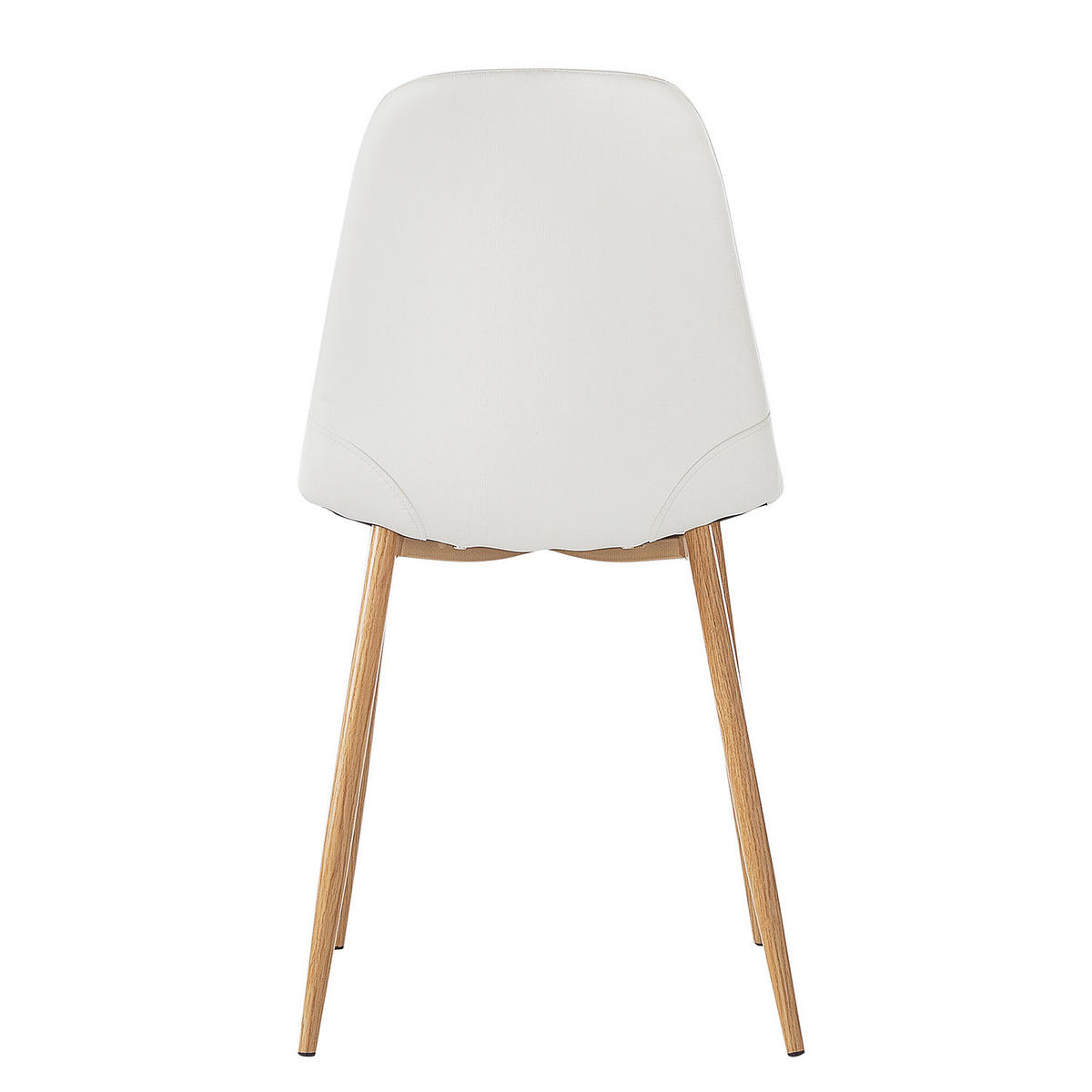 POLSTERSTUHL - Metall / Kunstleder - Weiß, Kunststoff/Metall (44/87/52cm) - home24