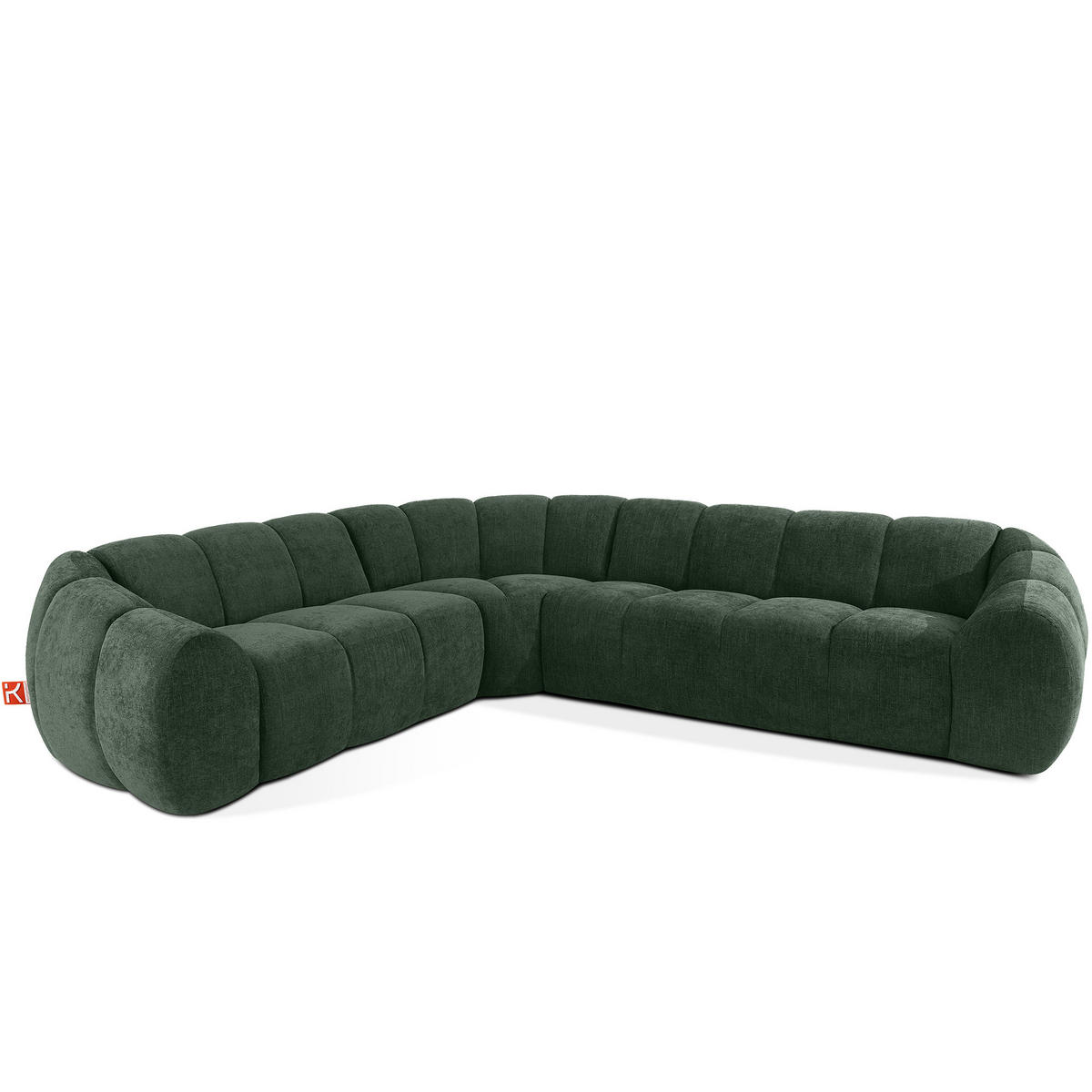 ECKSOFA LINKS FLAVA, Dunkelgrün - Dunkelgrün, Holz/Holzwerkstoff (310/270cm) - KONSIMO®