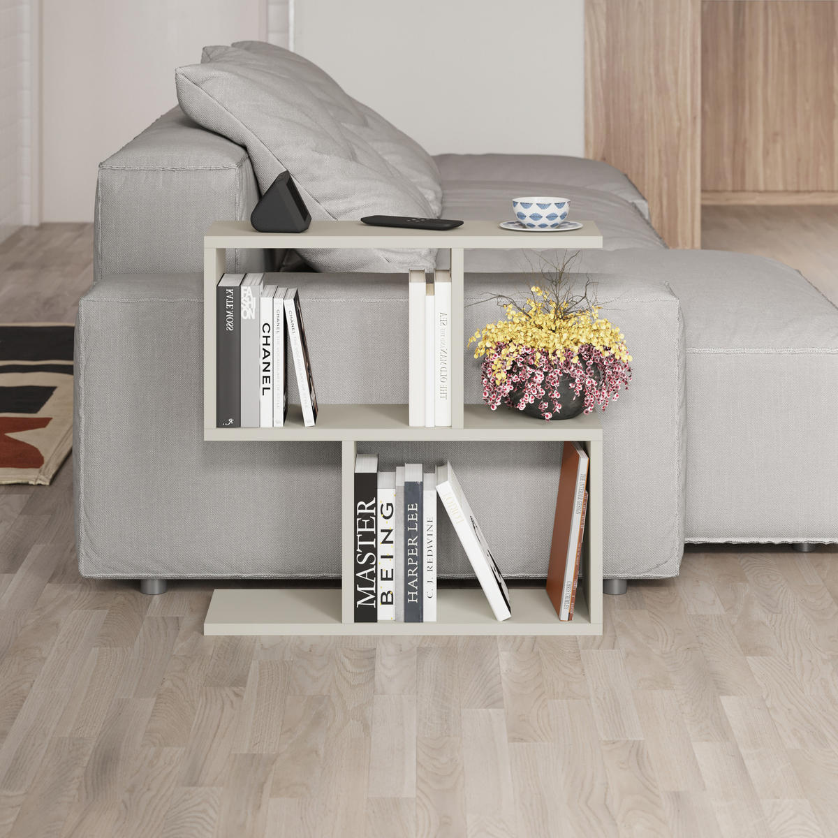 BEISTELLTISCH Homemania Sandstein 60/20/60 cm - Sandfarben, Holzwerkstoff (19.6/60/59.4cm) - Decortie