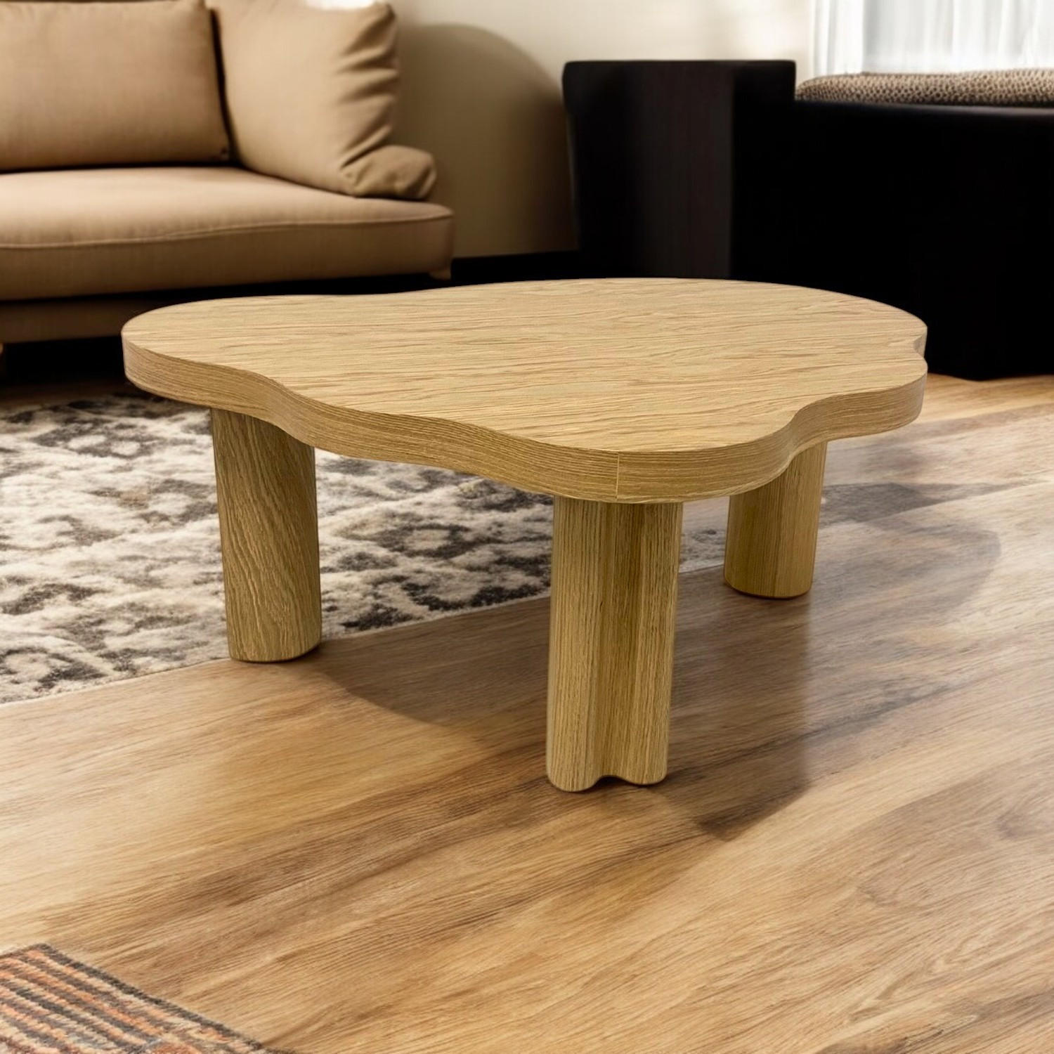 COUCHTISCH ORGANICA S Kompakt, Künstlerisch Und Natürlich Eiche - Eichefarben, Eichenholz/Holz (71/91/38cm) - Kaiser Möbel