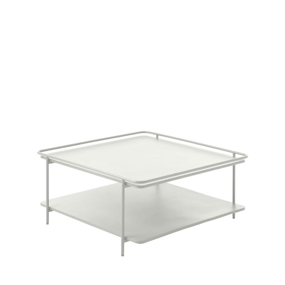 COUCHTISCH - Metall - Weiss - Weiß, Metall (75/75/34cm) - Drawer