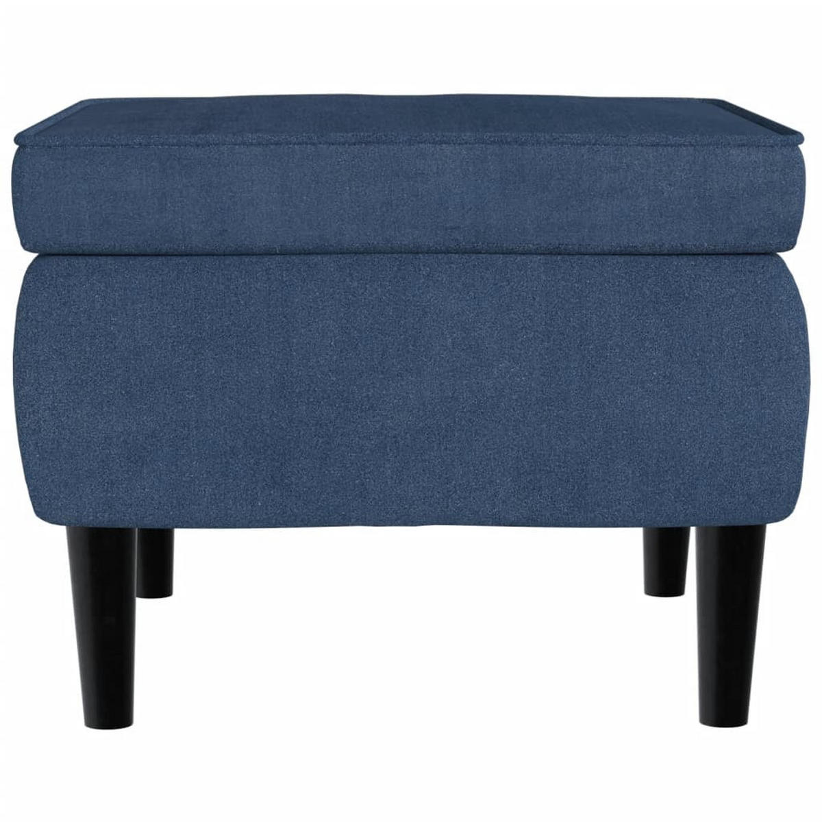 OHRENSESSEL mit Fußhocker, 78/90/96,5 cm, aus Samt, Blau - Blau, Textil (90/96.5/78cm) - vidaXL