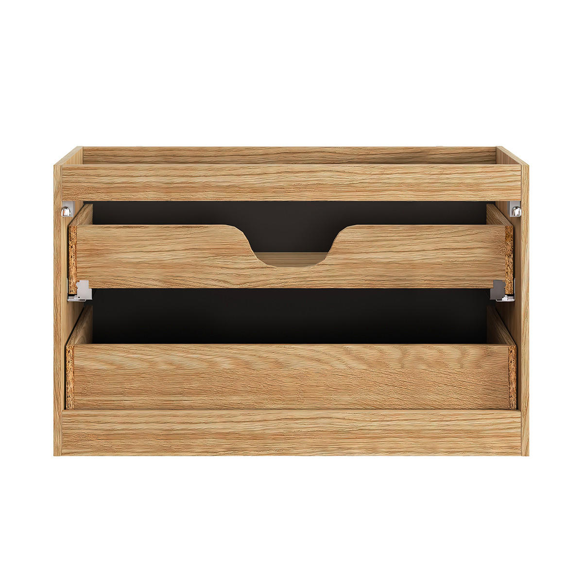 WASCHTISCH 90cm Elora Schwarz und Holz - Schwarz, Holzwerkstoff (90/59/46cm) - Petits-meubles