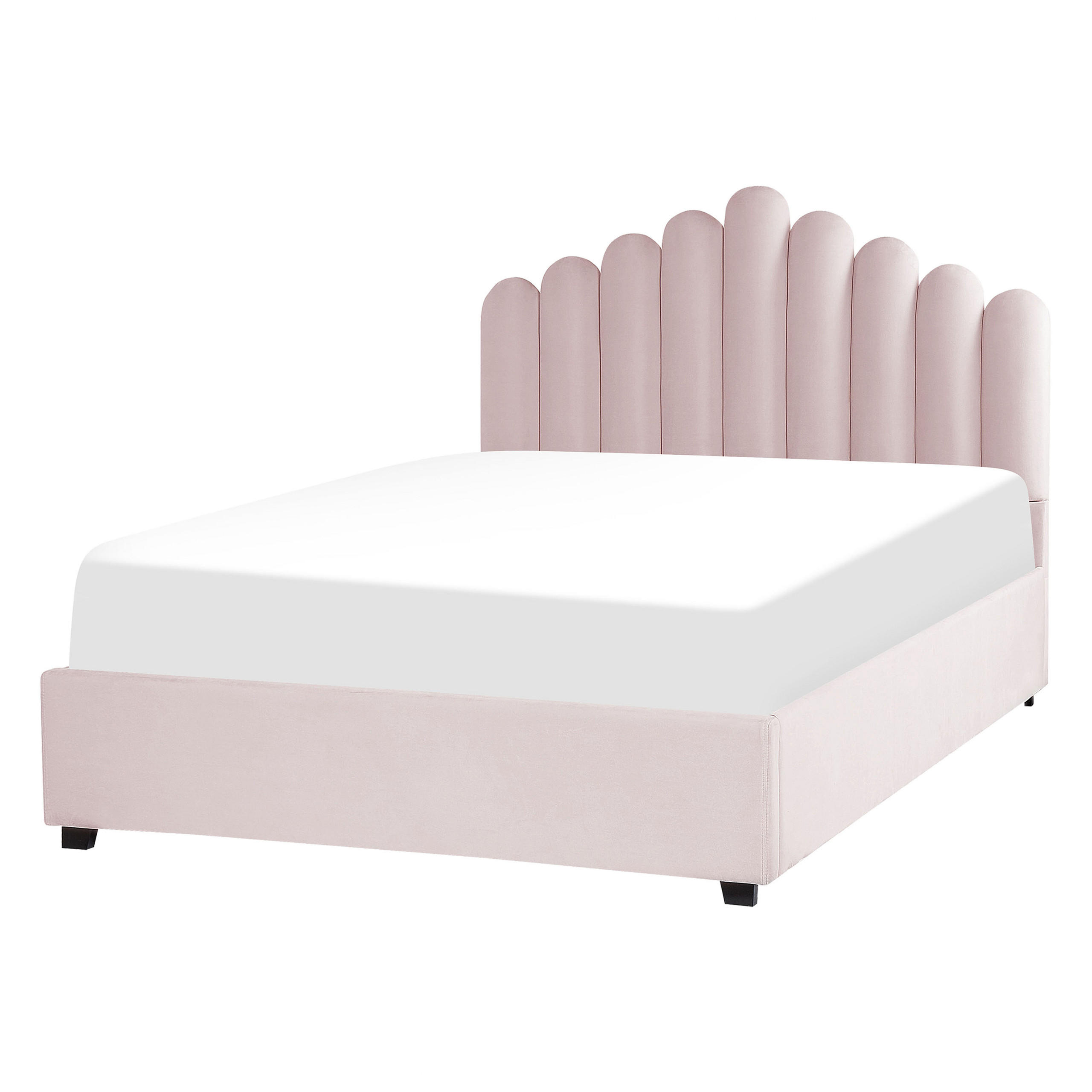 POLSTERBETT 140x200 cm Rosa Vincennes - Pink, Textil (140/200cm) - Beliani