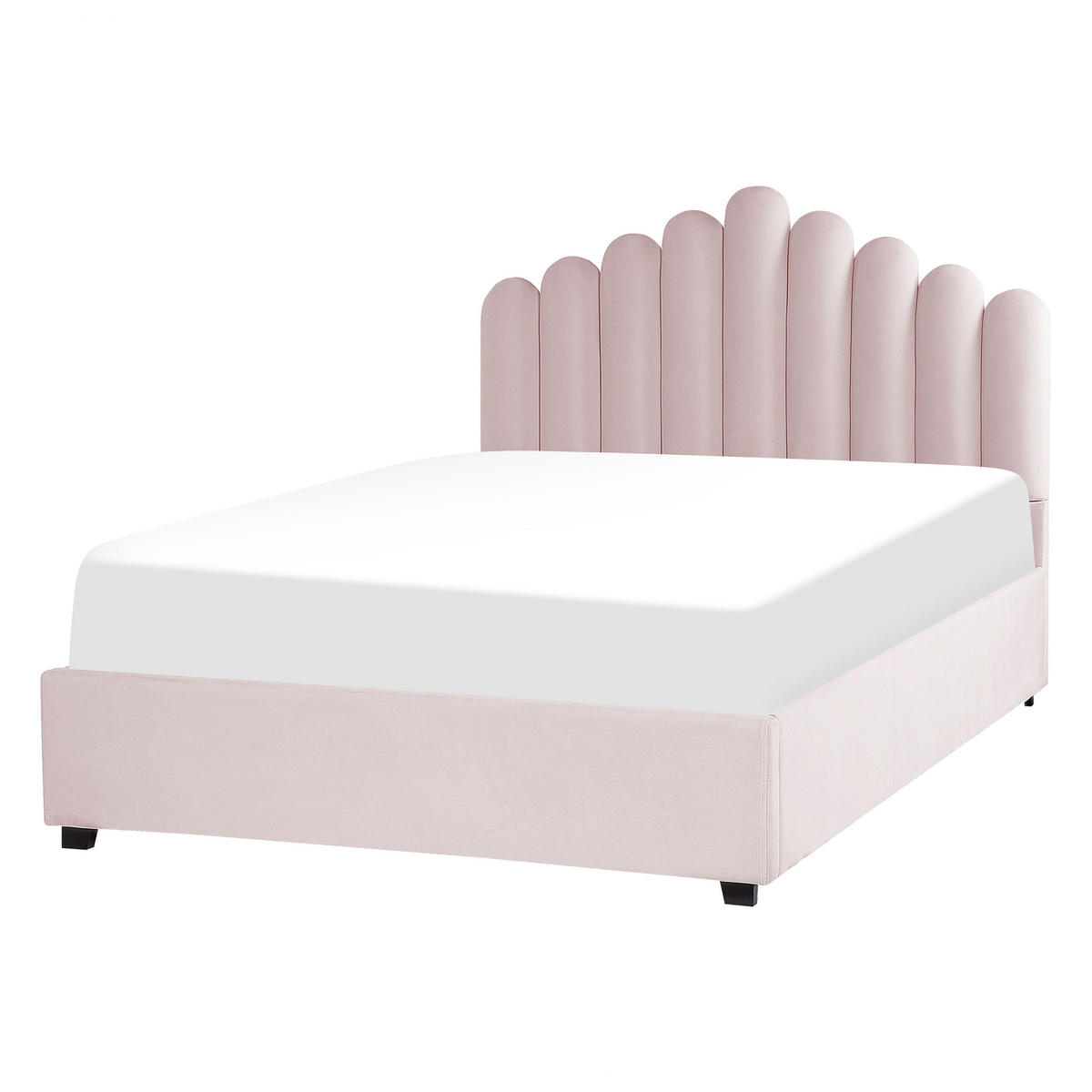 POLSTERBETT 140x200 cm Rosa Vincennes - Pink, Textil (140/200cm) - Beliani