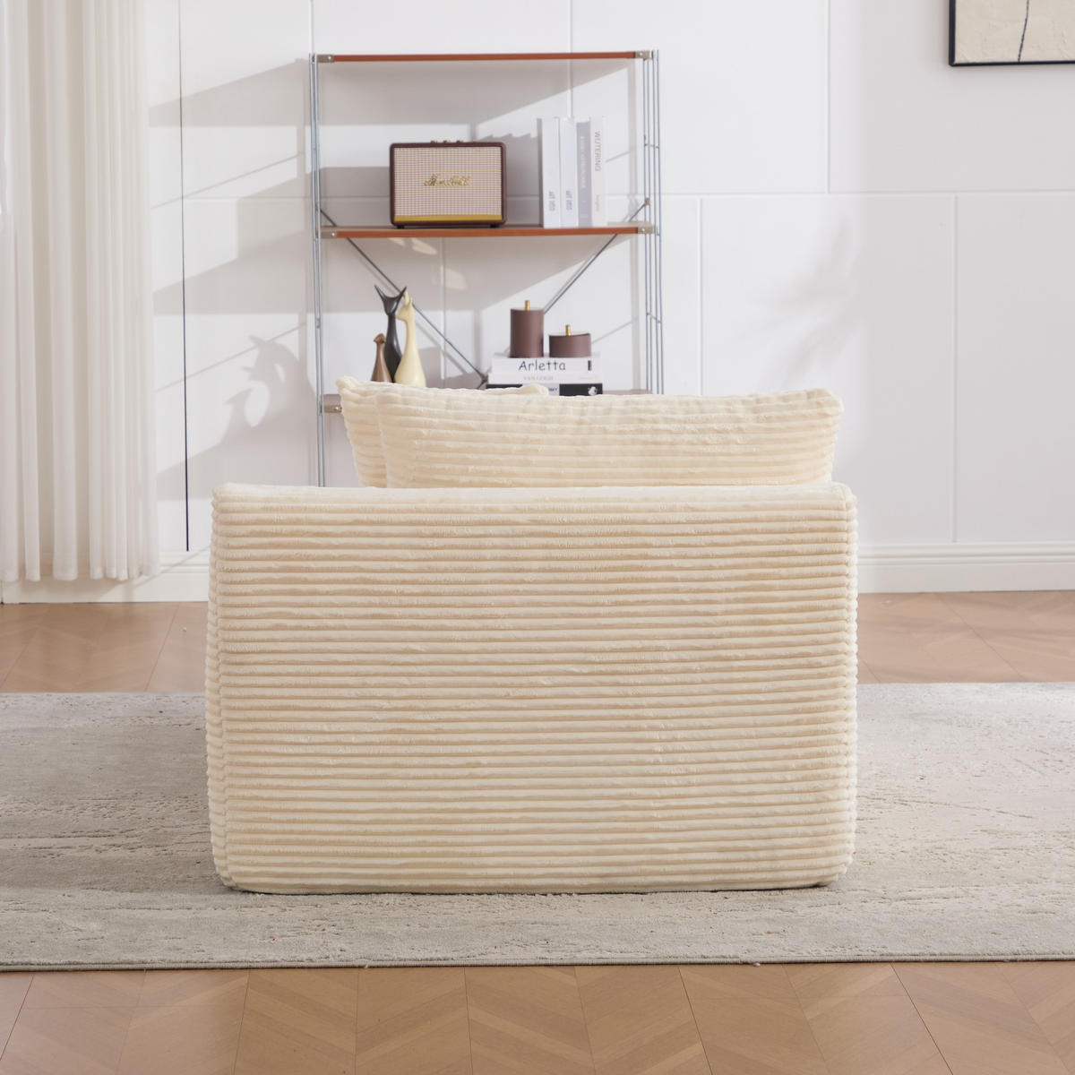 SOFAELEMENT 174/100/74.5 cm Elfenbein mit rutschfestem Boden - Ecru, Textil (100/74.5/174cm) - Oxeza