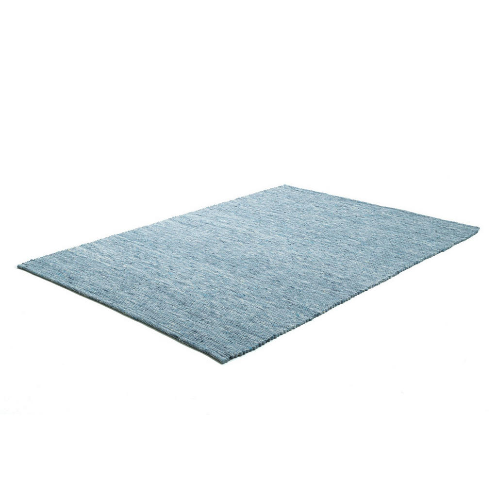 Thumbnail - Sansibar Sylt Webteppich, Blau, Textil, Uni, Rechteckig, 90x160 cm, für Fußbodenheizung geeignet, Teppiche & Böden, Tepp...