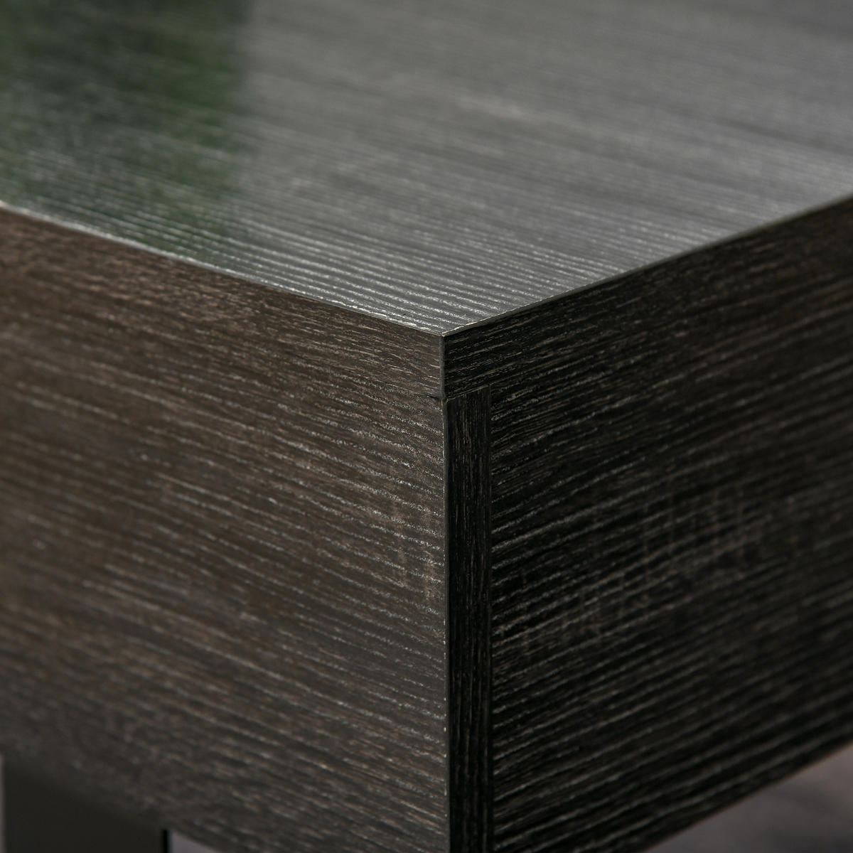 COUCHTISCH 110/60/40 cm dunkelgrau mit Schublade und offenen Regalen aus Spanplatte - Grau, Holzwerkstoff (110/60/40cm) - OKWISH