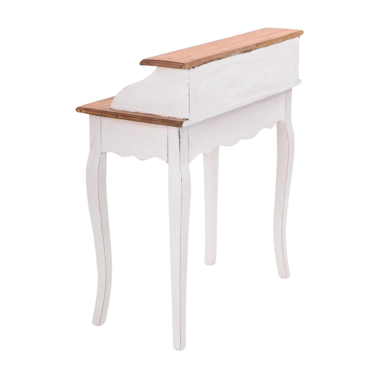 SEKRETÄR Napoleon Mahagoni Massivholz, mit Schublade 06 weiß-landhaus - Weiß, Holz (40/80/92cm) - DESIGN DELIGHTS