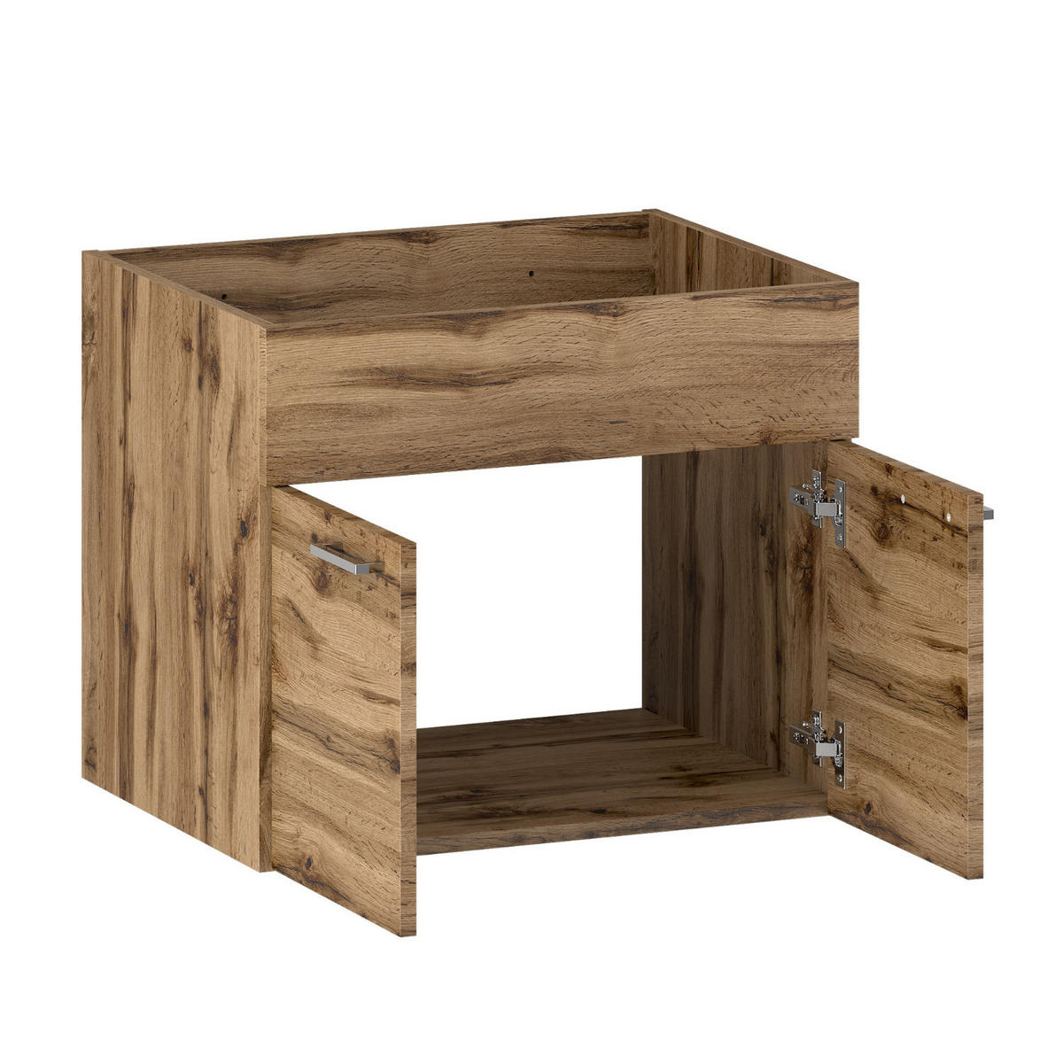 WASCHBECKENUNTERSCHRANK Colorado 2 Schubladen Eiche - 60 x 46 x 52 cm - Eichefarben, Holz (60/52/46cm) - Badplaats