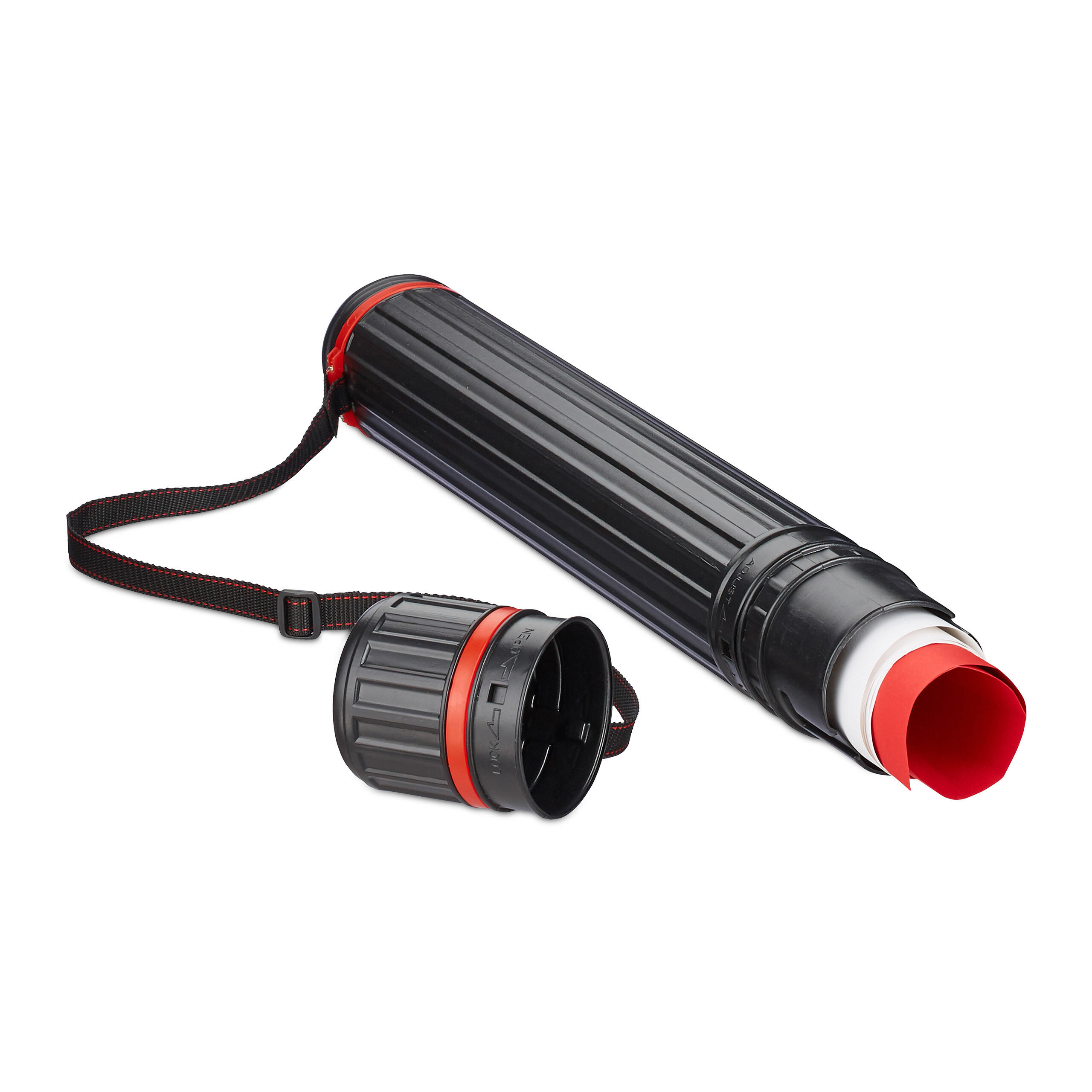 PLAGÁTOVÁ rúra - čierna, plast (7/72/7cm) - Relaxdays