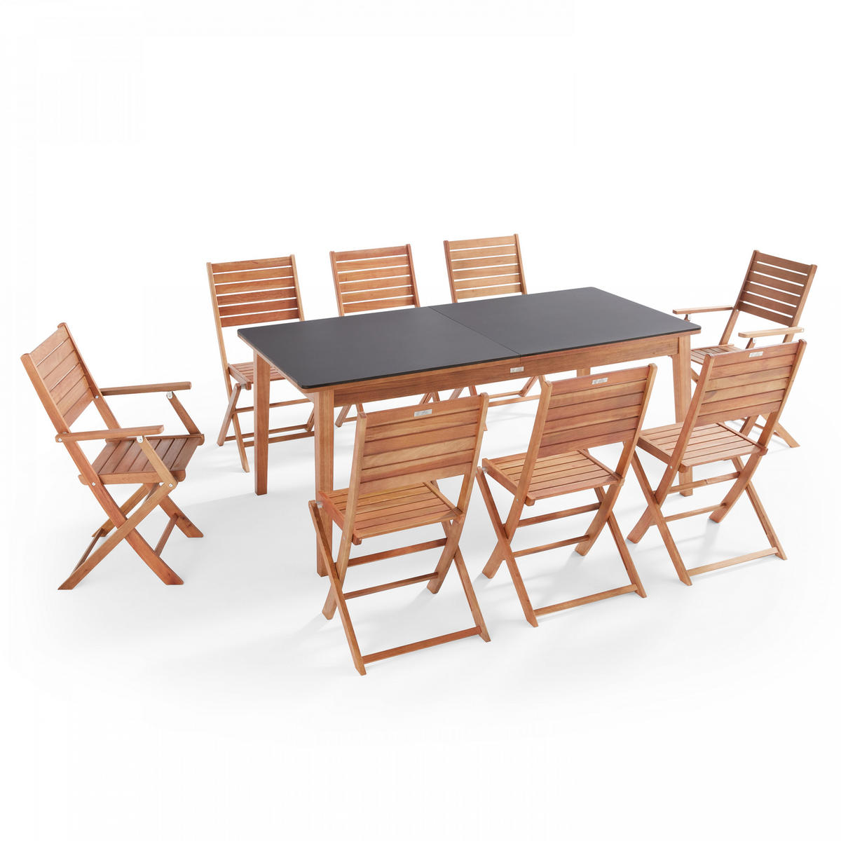 GARTENSET 9-tlg., Braun - Braun, Holz - Oviala