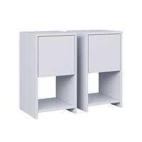 NACHTTISCH Evo Weiß 2er Set - Weiß, Holzwerkstoff (30/55/30cm) - Vicco