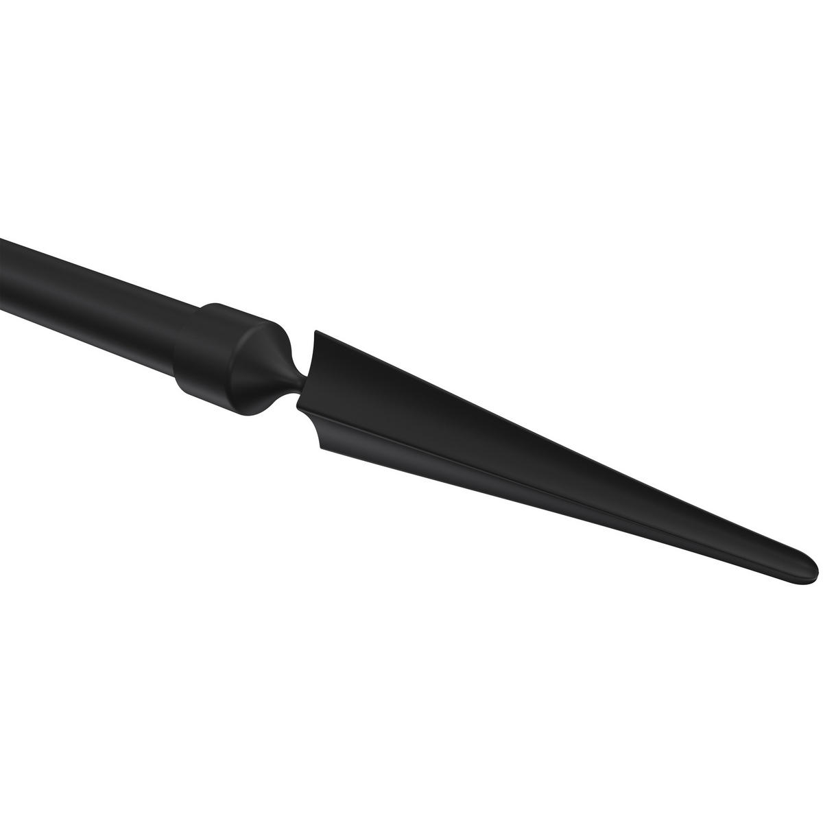 ENDSTÜCKE FÜR GARDINENSTANGEN 16 mm Ø, Lorenzo Schwarz, Packung 2 Stück - Schwarz, Metall (13.4/2.9/2.9cm) - INTERDECO