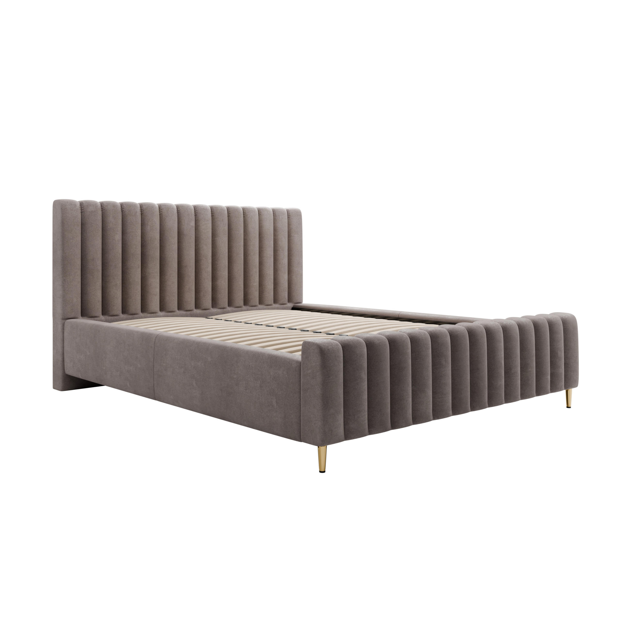Excellent Home Polsterbett Braun 140x200 cm