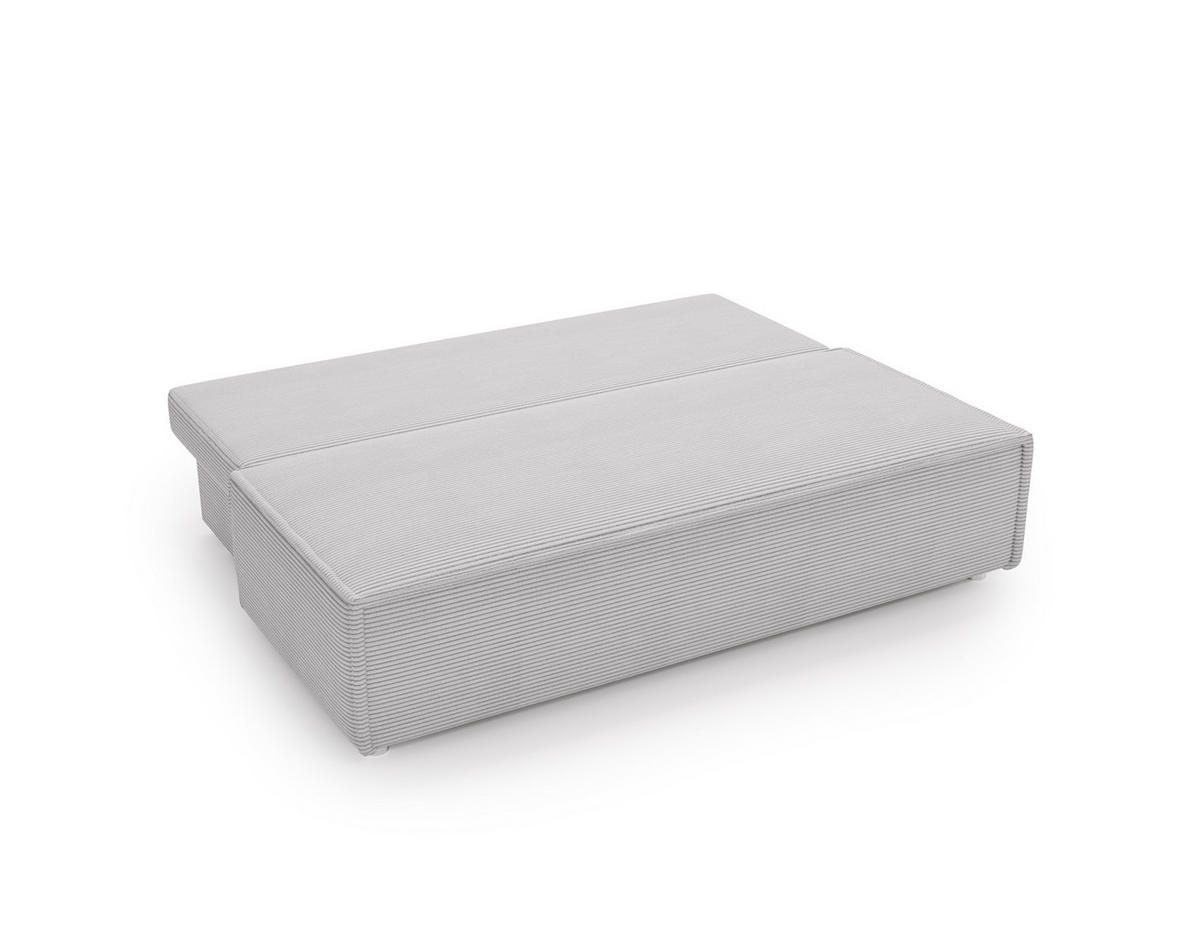 SCHLAFSOFA Mit Bettkasten DUO Poso Stoff Grau - Grau, Holz (198/89/90cm) - Kaiser Möbel