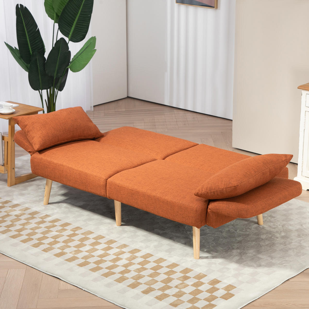 SCHLAFSOFA 3er-Sitz DE-14565 Klick-Klack mit verstellbarer Lehne Braun - Braun, Textil (170/80/83cm) - ComfortXL
