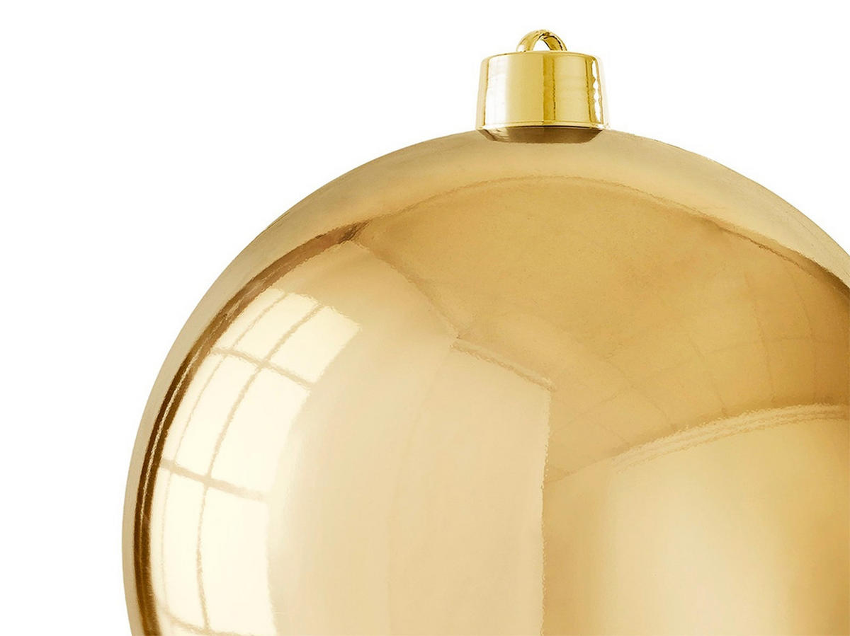 LAALU CHRISTBAUMKUGEL rund gold glänzend 20 cm - Goldfarben, Kunststoff (27/27/27cm) - LAALU