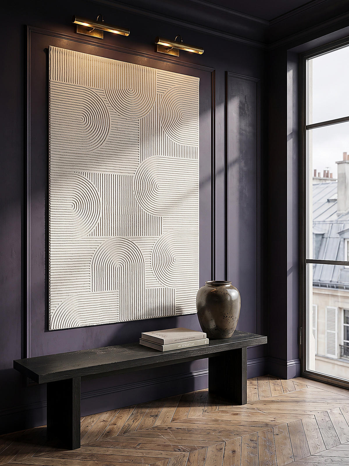 TEPPICH Kurzflor ERESMA Geometrisch Polyester Creme 160 x 230 cm - Creme, Textil (160/230cm) - KADIMA DESIGN