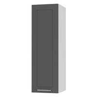 KÜCHENHÄNGESCHRANK Kvantum W4/30 Graphit Matt / Weiß Matt 30 / 32,5 / 96cm - Graphitfarben/Weiß, Holz/Holzwerkstoff (30/96/32.5cm) - Feldmann-Wohnen