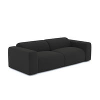 SOFA 4-Sitzer Bouclé-Stoff Schwarz 240cm - Anthrazit, Textil (240/73/97cm) - Sia Home
