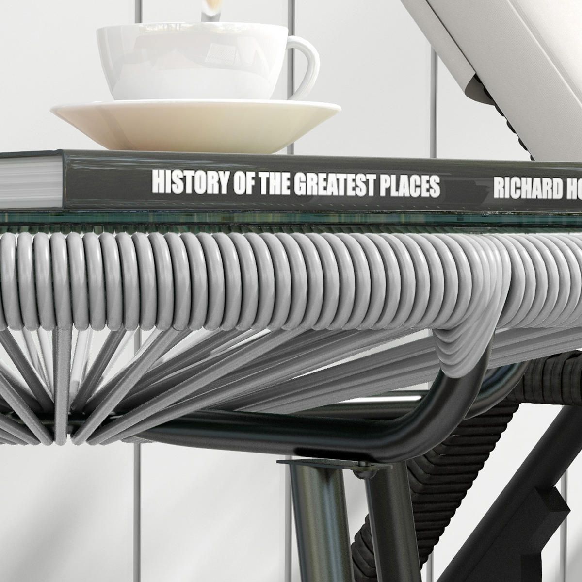 BALKONTISCH, Grau, Metall, PE Rattan - Grau, Kunststoff (50/50/50cm) - Outsunny