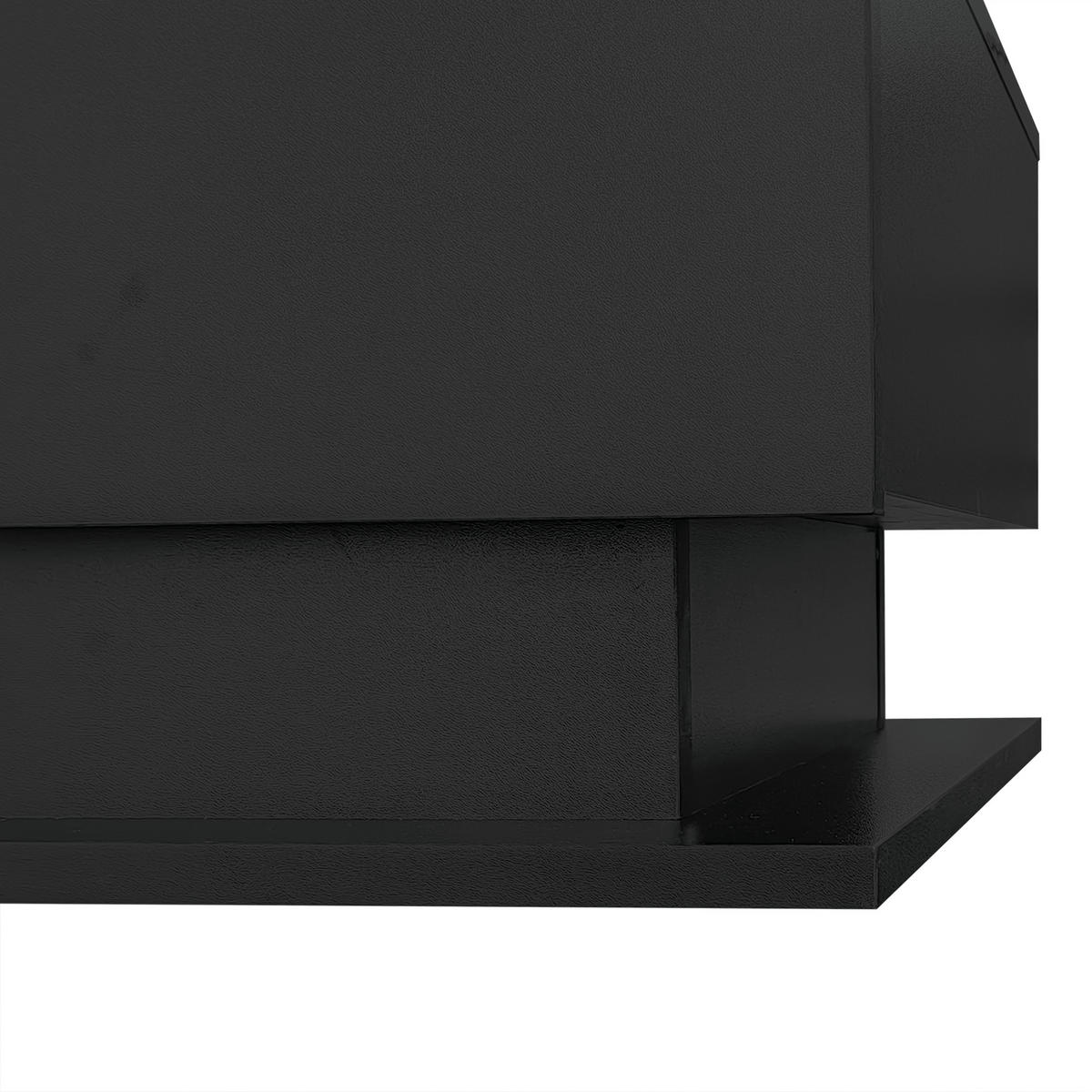 COUCHTISCH 100/50/32 cm schwarz mit Glasplatte und LED-Beleuchtung - Schwarz, Holzwerkstoff (100/50/32cm) - OKWISH