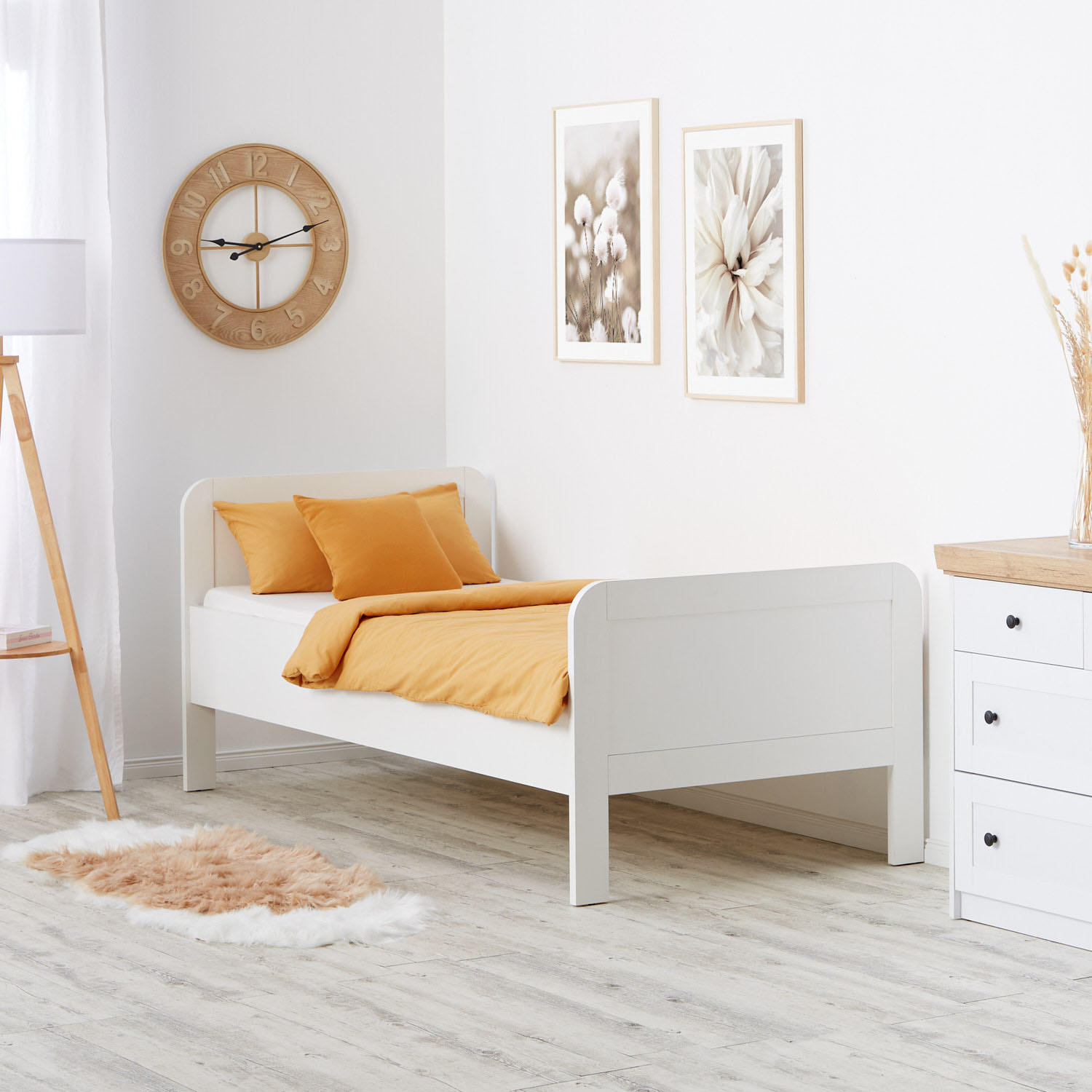 HOLZBETT Seniorenbett 90/200 Weiß - Weiß, Holz (90/200cm) - Homestyle4u