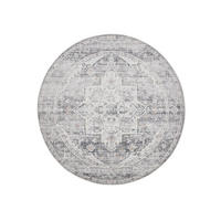 VINTAGE-TEPPICH Miray waschbar ø 160 cm rund - Grau, Kunststoff (160/160cm) - benuta Nest