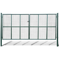 MASCHEN-GARTENTOR 400/200 Cm - Grün, Metall (250cm) - vidaXL