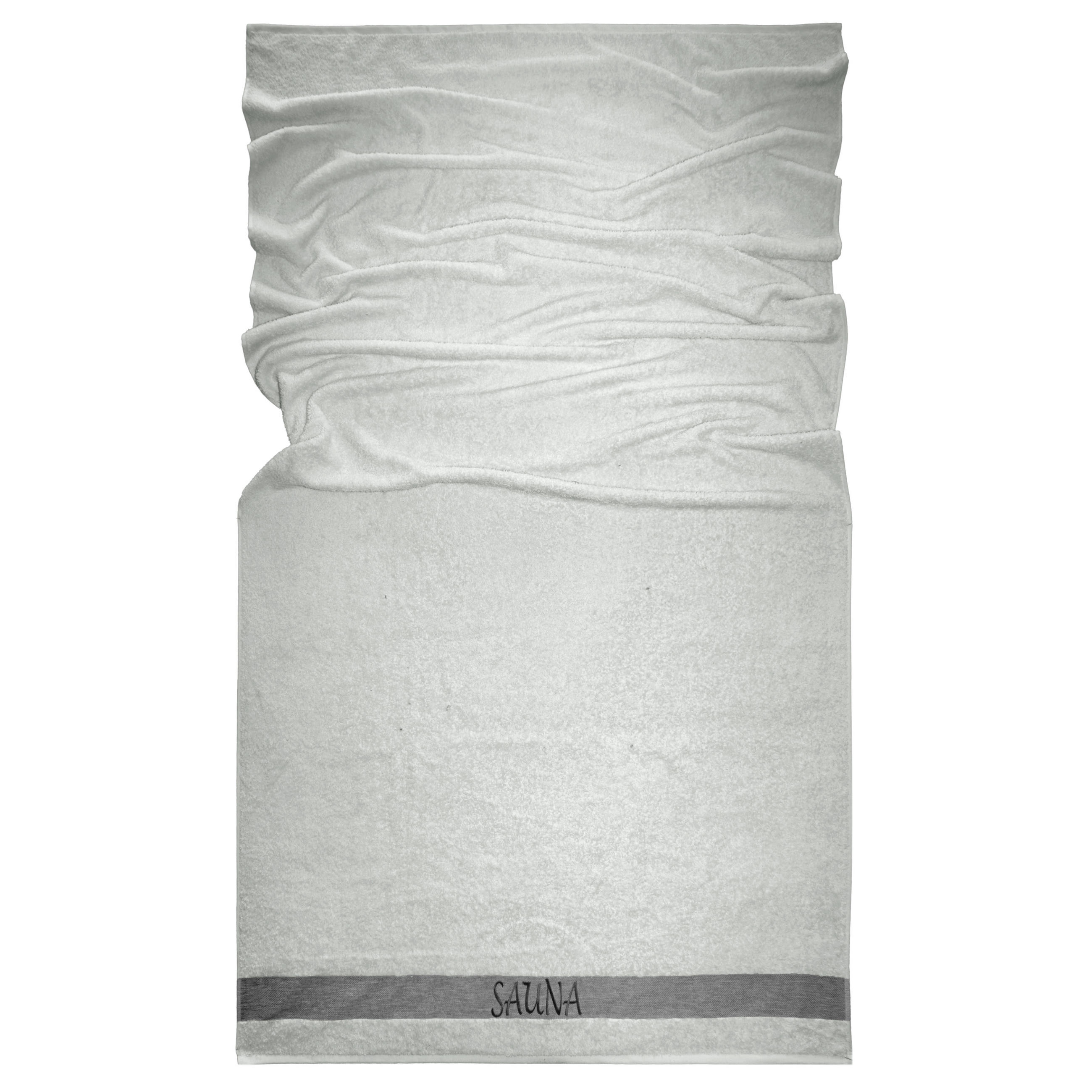 SAUNAHANDTUCH Lima Eisgrau 100x200 cm - Grau, Naturmaterialien (100/200cm) - Lashuma