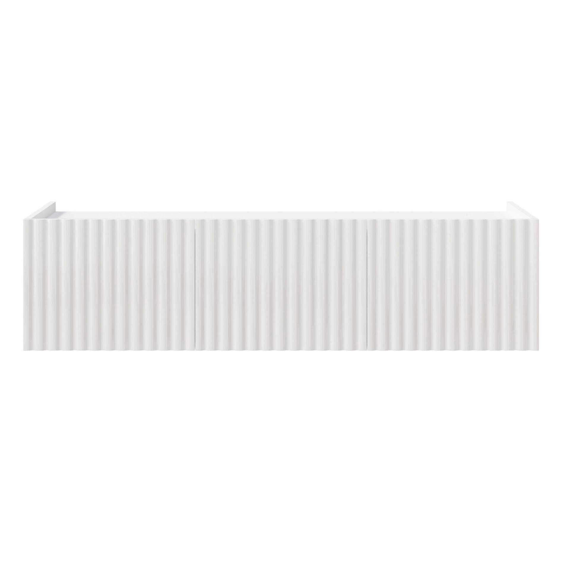 TV-LOWBOARD hängend, Weiß Hochglanz, 144 cm - Weiß, Holzwerkstoff (144/49/38.3cm) - Selsey