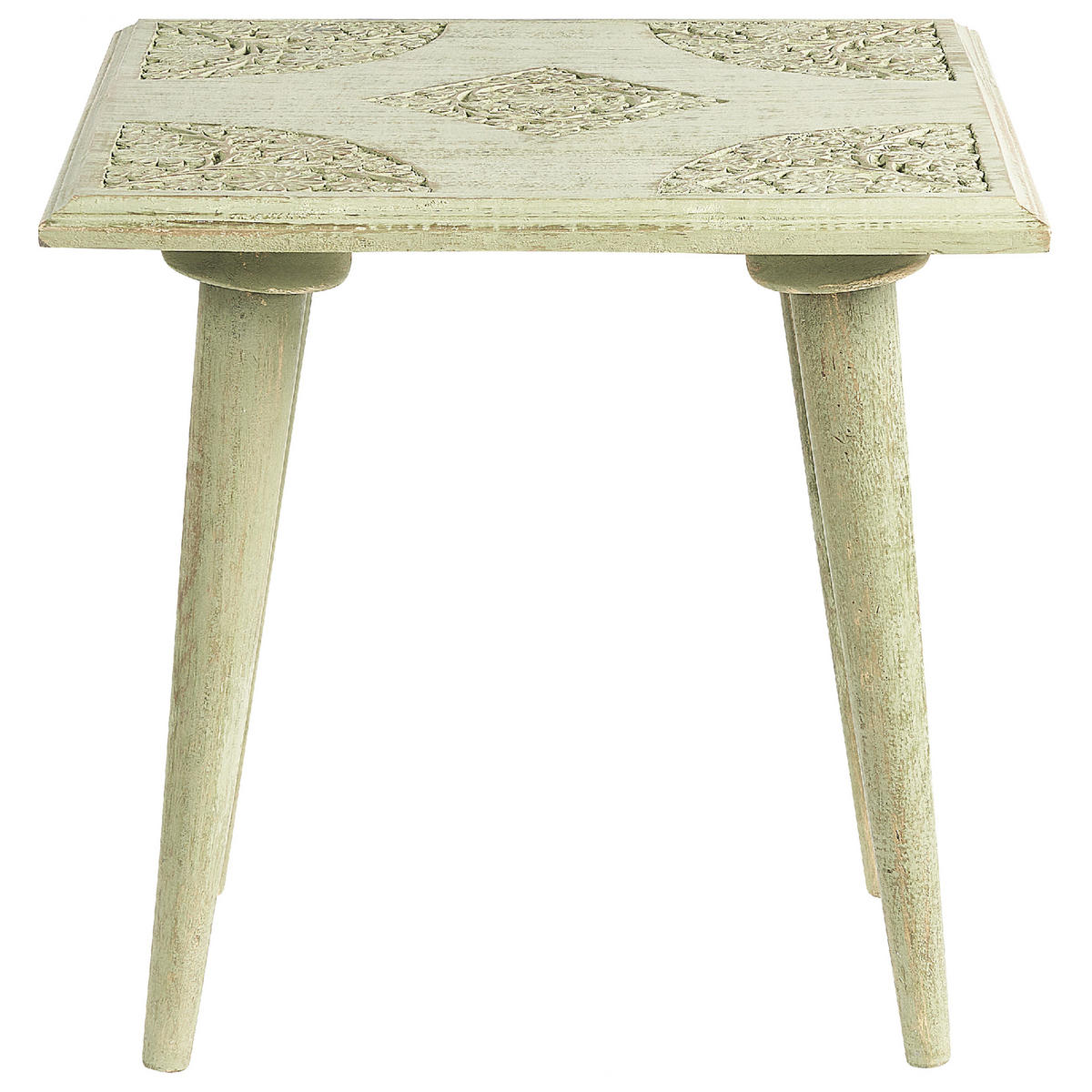 BEISTELLTISCH 2er-Set Quadratisch Grün, Gold Belidha - Grün, Holz (40/40cm) - Beliani