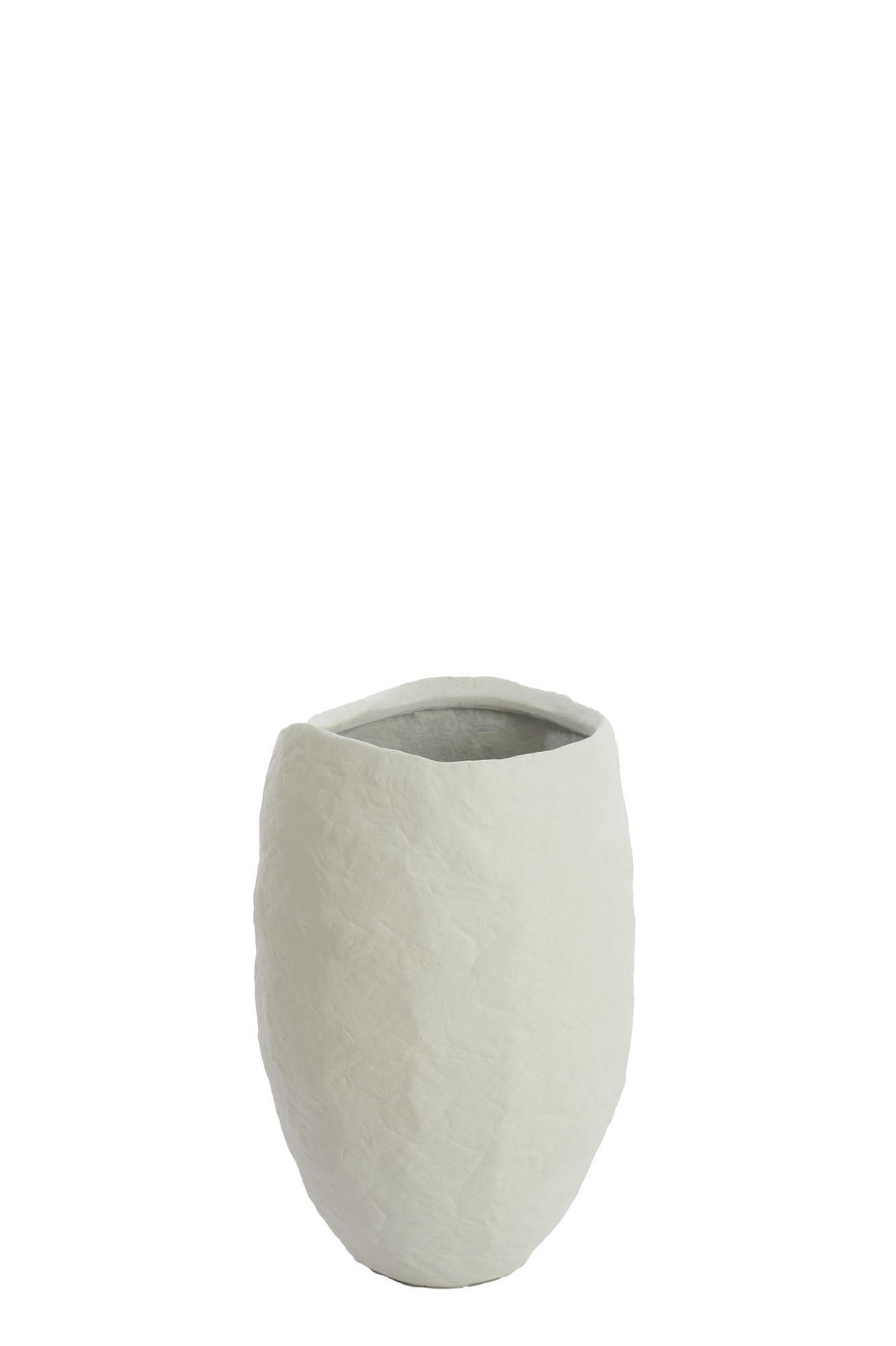 VASE Tingri Weiß Ø39/58 cm - Weiß, Stein (58cm) - Light & Living