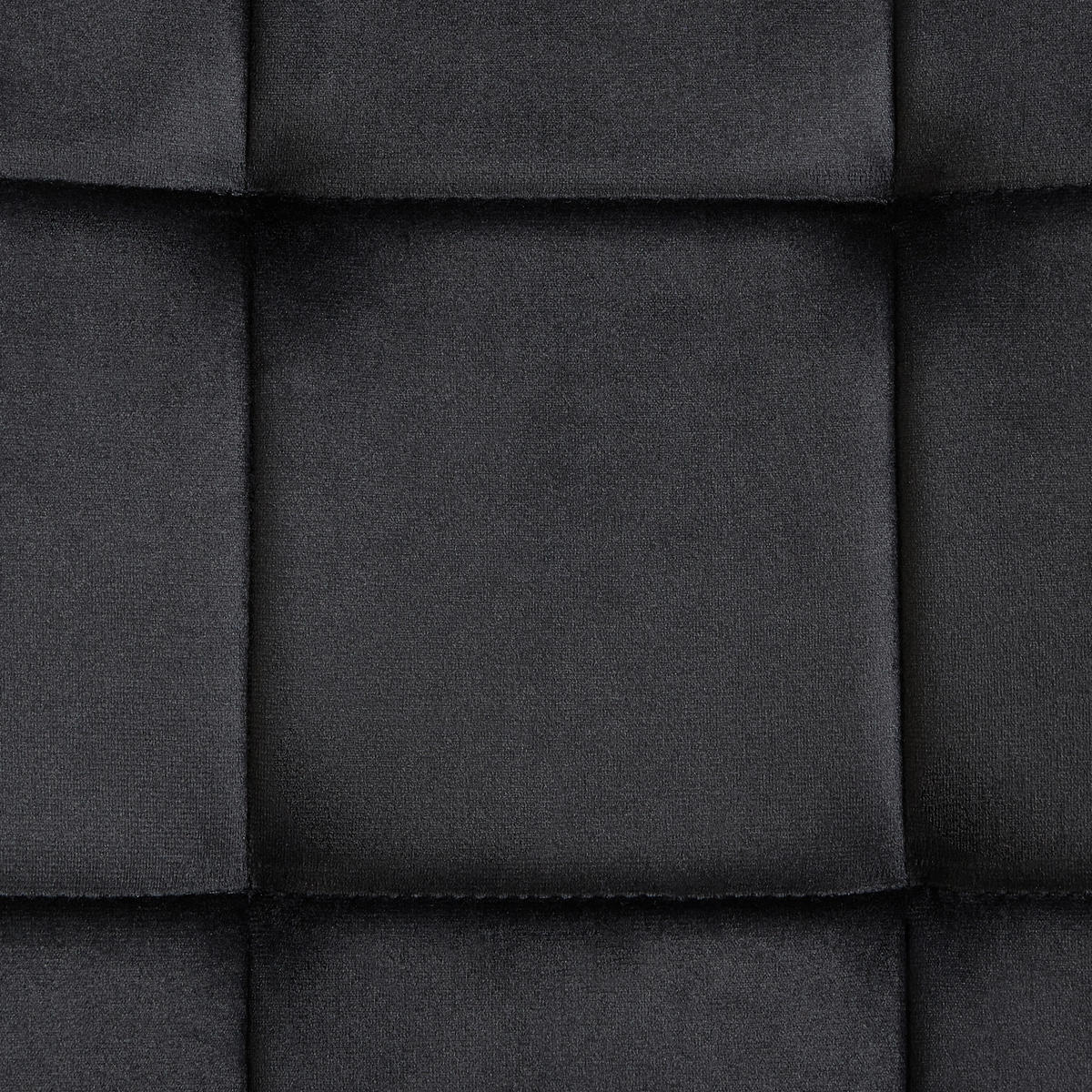 ESSZIMMERSTUHL 4er Set Samtstoff Schwarz Powell - Schwarz, Textil/Metall (45/88/62cm) - Beliani