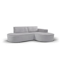 ECKSOFA L-förmiges Modena Soft Hellgrau Rechts - Hellgrau, Holz (236/165cm) - Kaiser Möbel