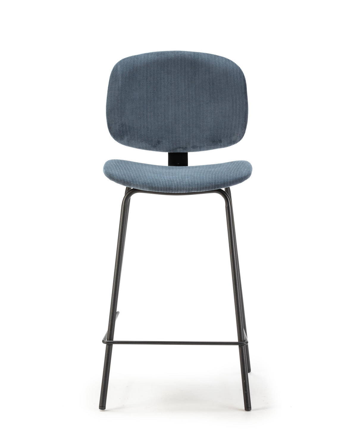 HOCKERN (Set aus 2) aus cordstoff mit schwarzen metallbeinen - arus 44/50/65 cm - Schwarz, Textil (50/65/44cm) - Calicosy