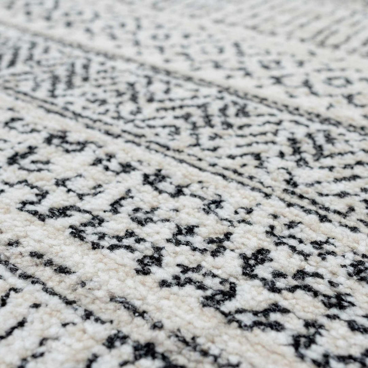 VINTAGE-TEPPICH Medini Stax Grau - Grau, Textil (201/290cm) - Kukoon Rugs