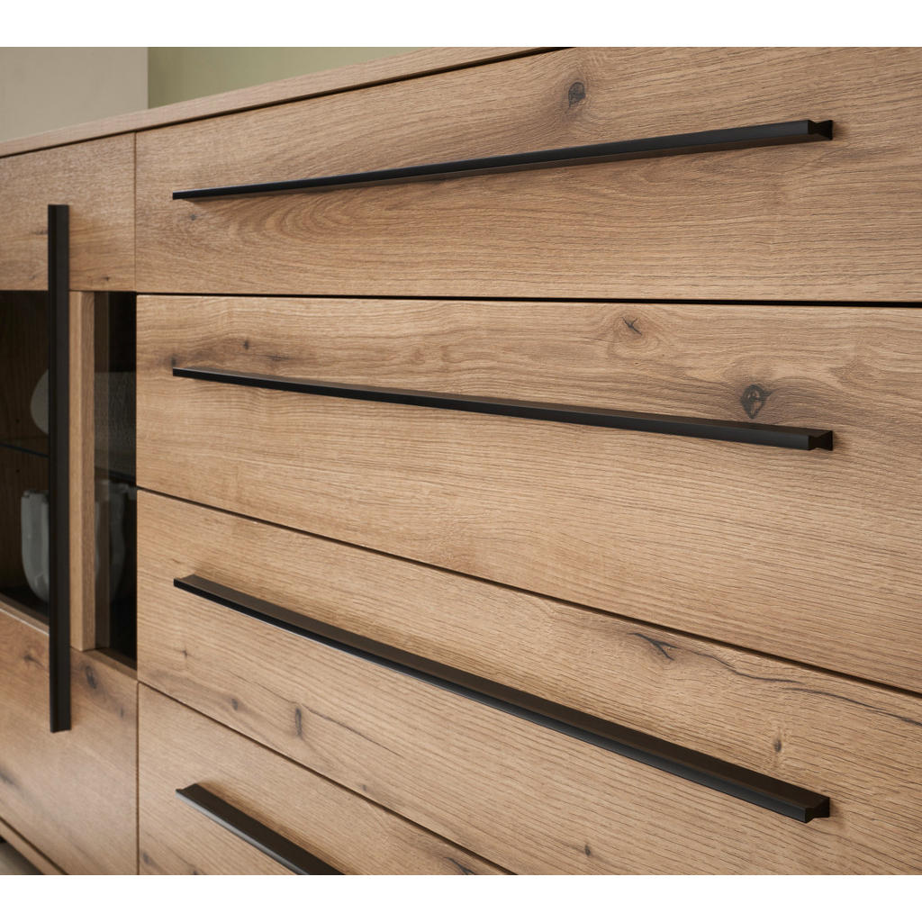 Thumbnail - Furn.Design Sideboard, Eiche, Kunststoff, Nachbildung,Eiche, Uni, 2 Fächer, 4 Schubladen, Rechteckig, 200x86x42 cm, FSC ...