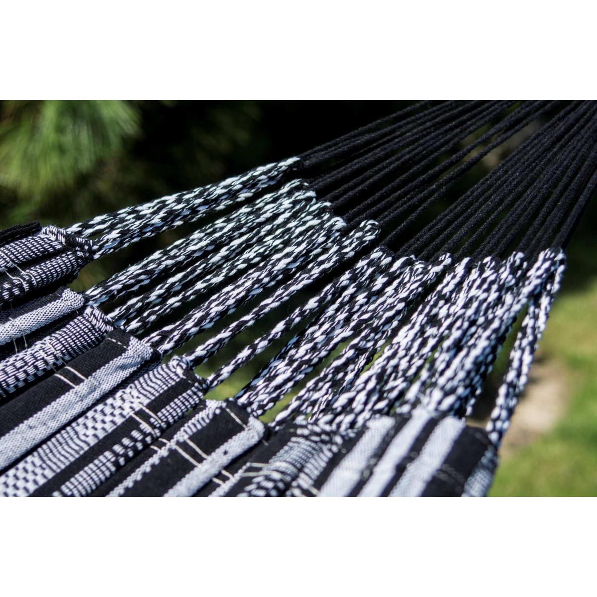 HÄNGEMATTE mit Gestell, 2 Personen, XXL, 200 kg, Metall, Pereira Schwarz, einfache Montage - Schwarz, Metall (370/130/120cm) - Potenza