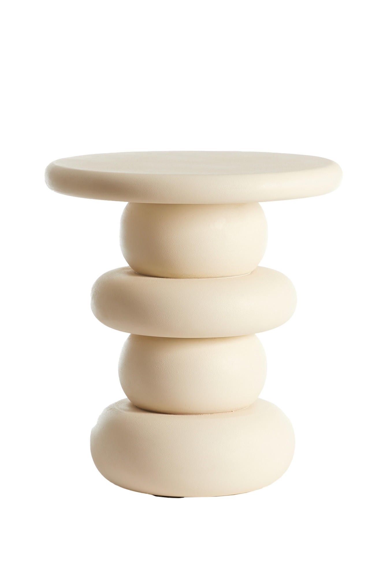 BEISTELLTISCH Azalas Weiß Ø40/45 cm - Weiß, Holz (40/40/45cm) - Light & Living