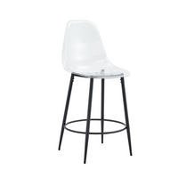 BARHOCKER DE-36535 2er Set mit transparenter Rückenlehne Schwarz - Schwarz, Metall (48.5/102/48.5cm) - ComfortXL