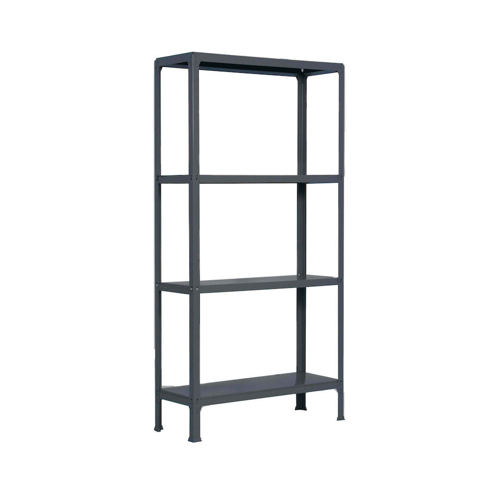 WOHNREGAL LIVING KOALA METAL mit 4 Fachböden | HxBxT 160x80x30cm | Fachlast 150kg | Anthrazit/Anthrazit - Anthrazit, Metall (80/160/30cm) - PROREGAL